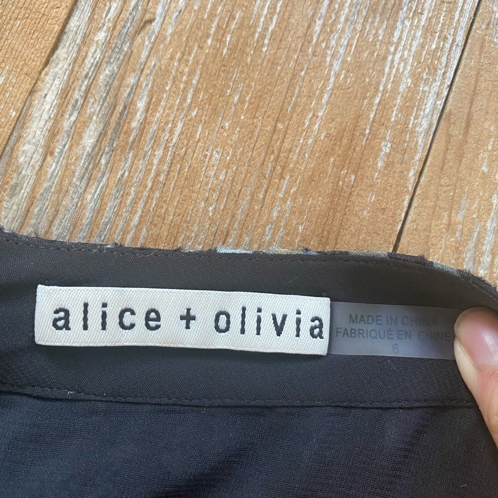 Alice + Olivia Athena Python-Print Stretch Silk A… - image 6